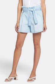 NYDJ Belted Paperbag Waist Denim Shorts