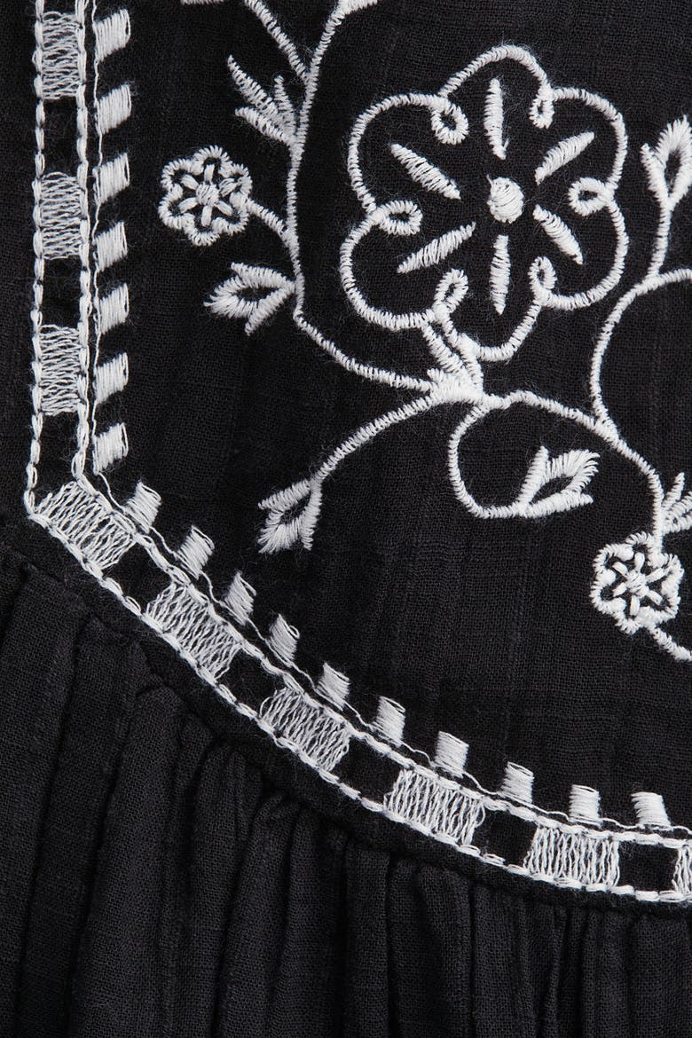 Embroidered Skirt, Alternate, color, Black