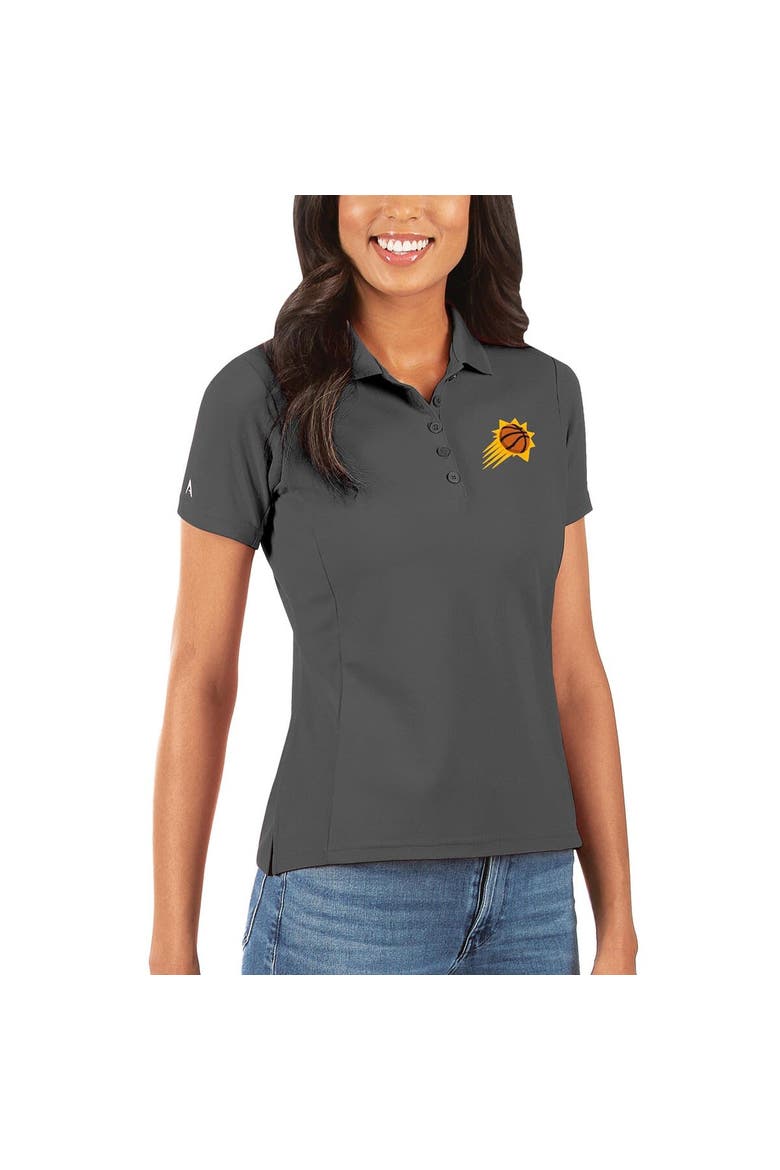 Women's Antigua Gray Phoenix Suns Legacy Pique Polo, Main, color, Gray