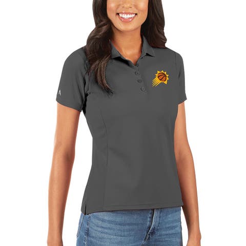 Women's Antigua Gray Phoenix Suns Legacy Pique Polo