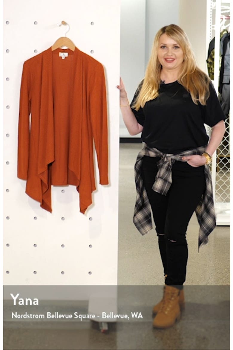 Waffle Knit Waterfall Cardigan video