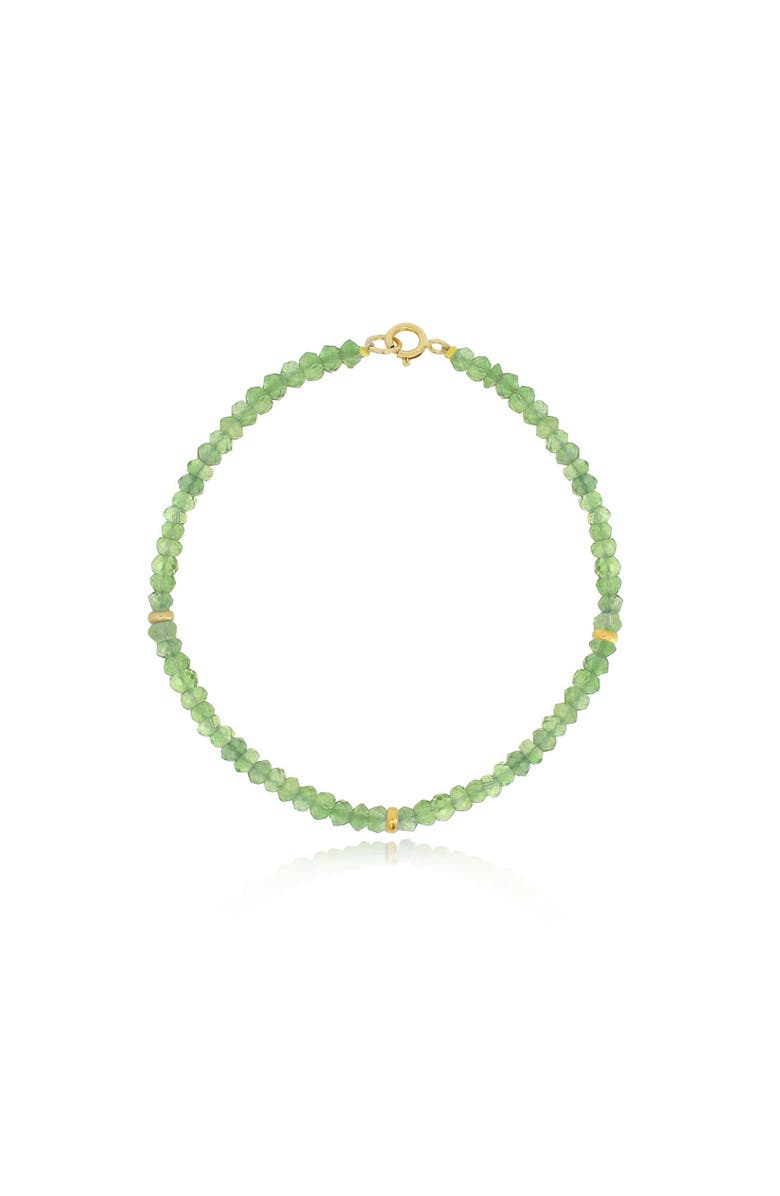 The Lovery Fine Jewelry Peridot Bead Bracelet, Main, color, Peridot