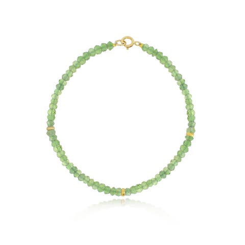 Peridot Bead Bracelet