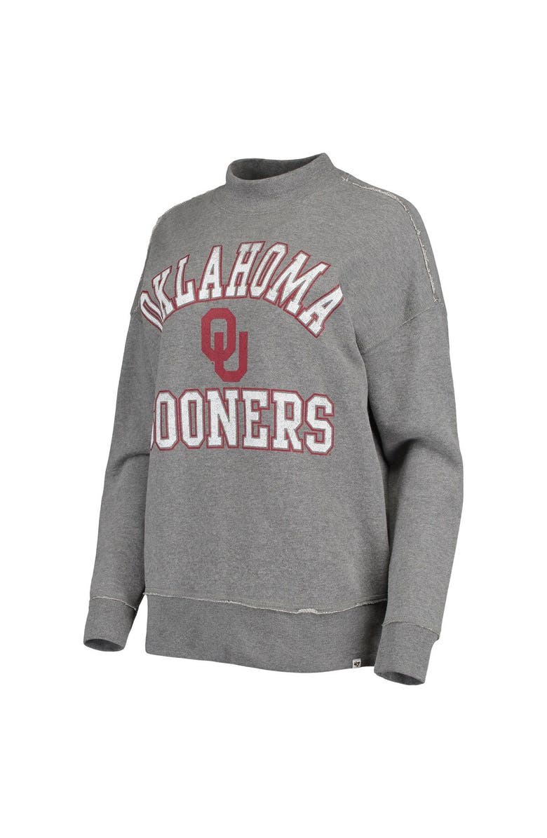 '47 Women's '47 Heathered Gray Oklahoma Sooners Sasha Ivy Pullover Sweatshirt, Alternate, color, 