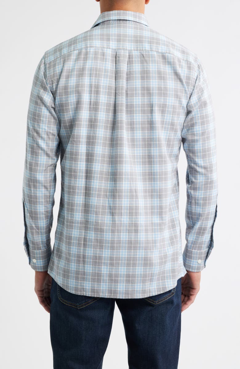 Peter Millar Big Bear Plaid Button-Up Flannel Shirt, Alternate, color, Gale Grey