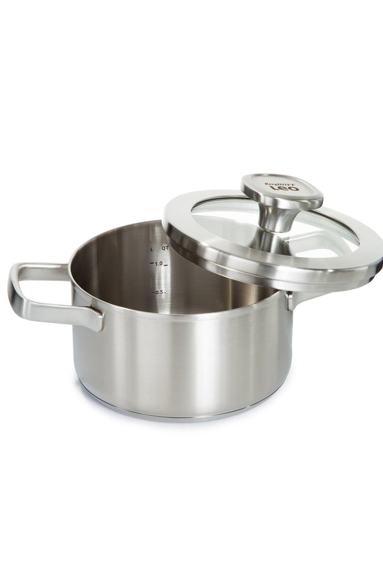 BergHOFF Leo Graphite 1.7-Quart Covered Stockpot, Alternate, color, Grey