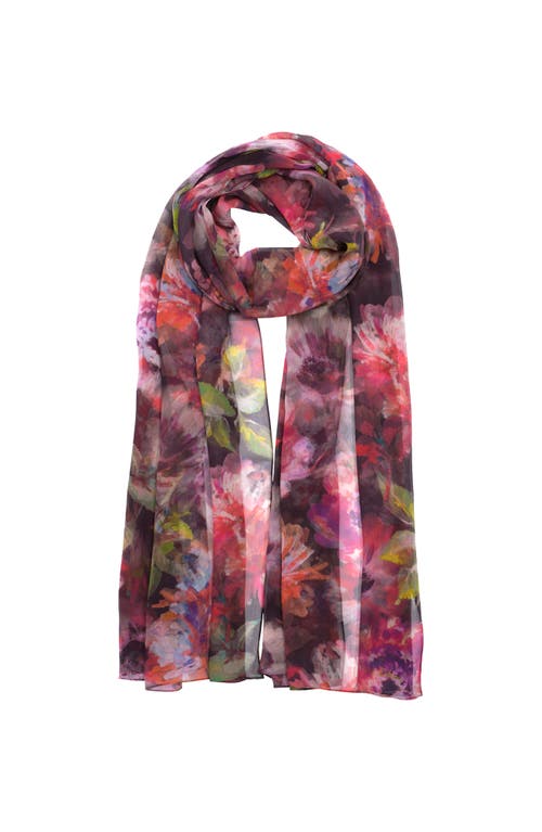 Echo Hazy Floral Crinkle Wrap In Pink