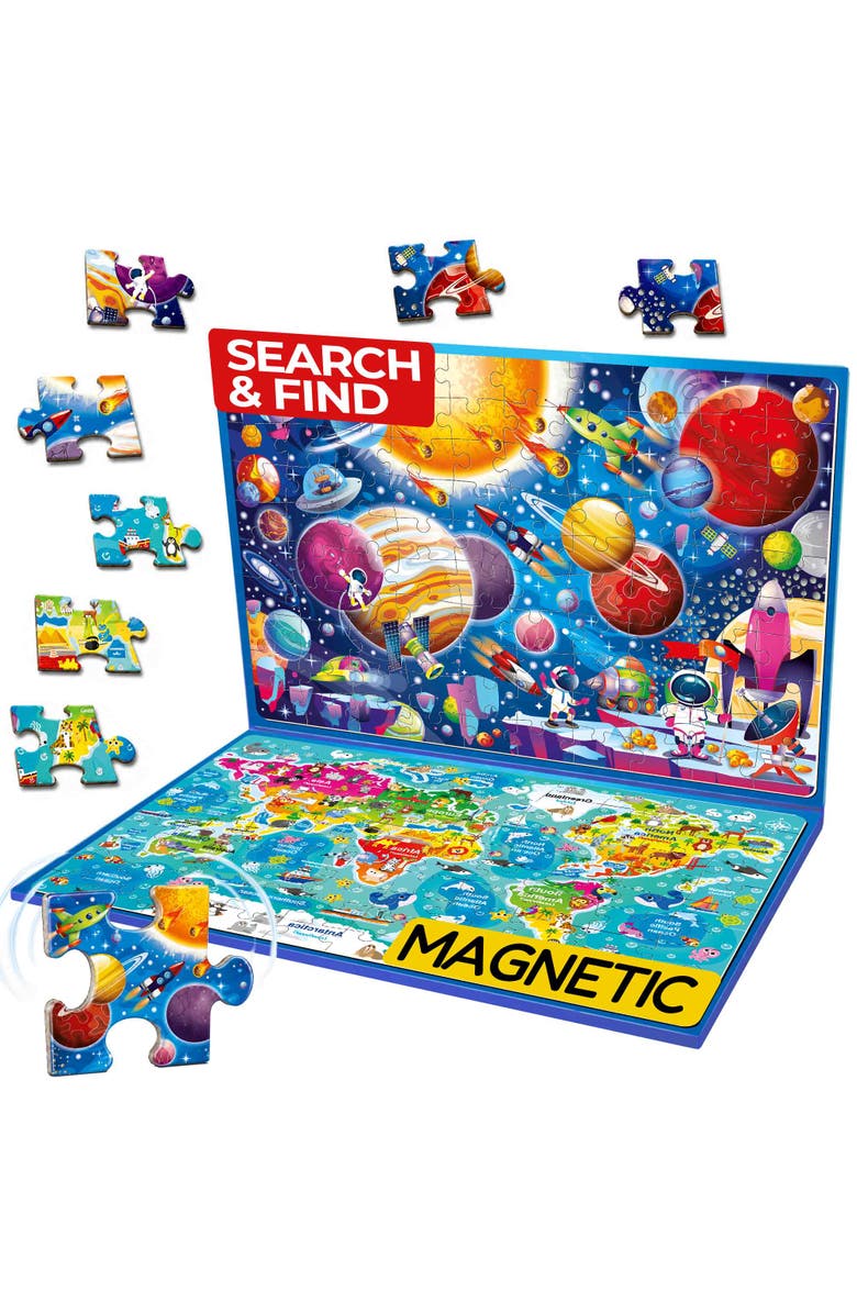 Quokka 100 PCS Magnetic Kids Puzzle Book, Main, color, Maps