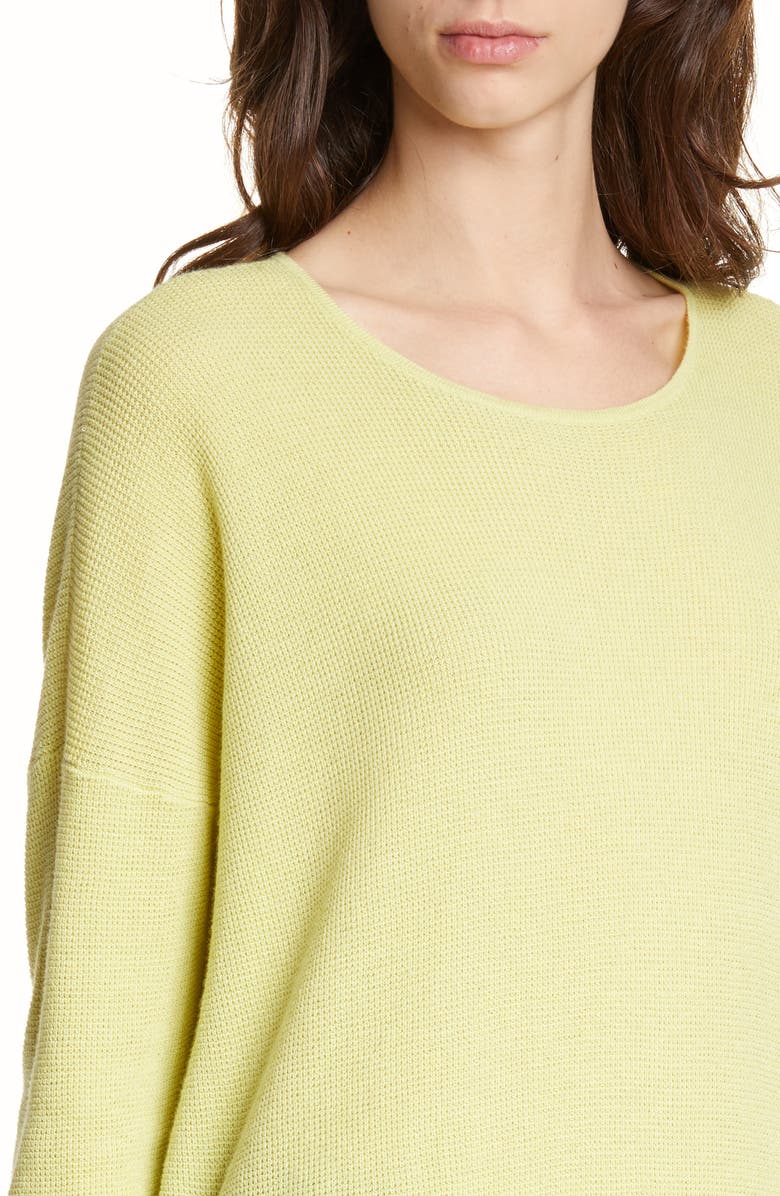 Eileen Fisher Organic Cotton Blend Thermal Top, Alternate, color, 