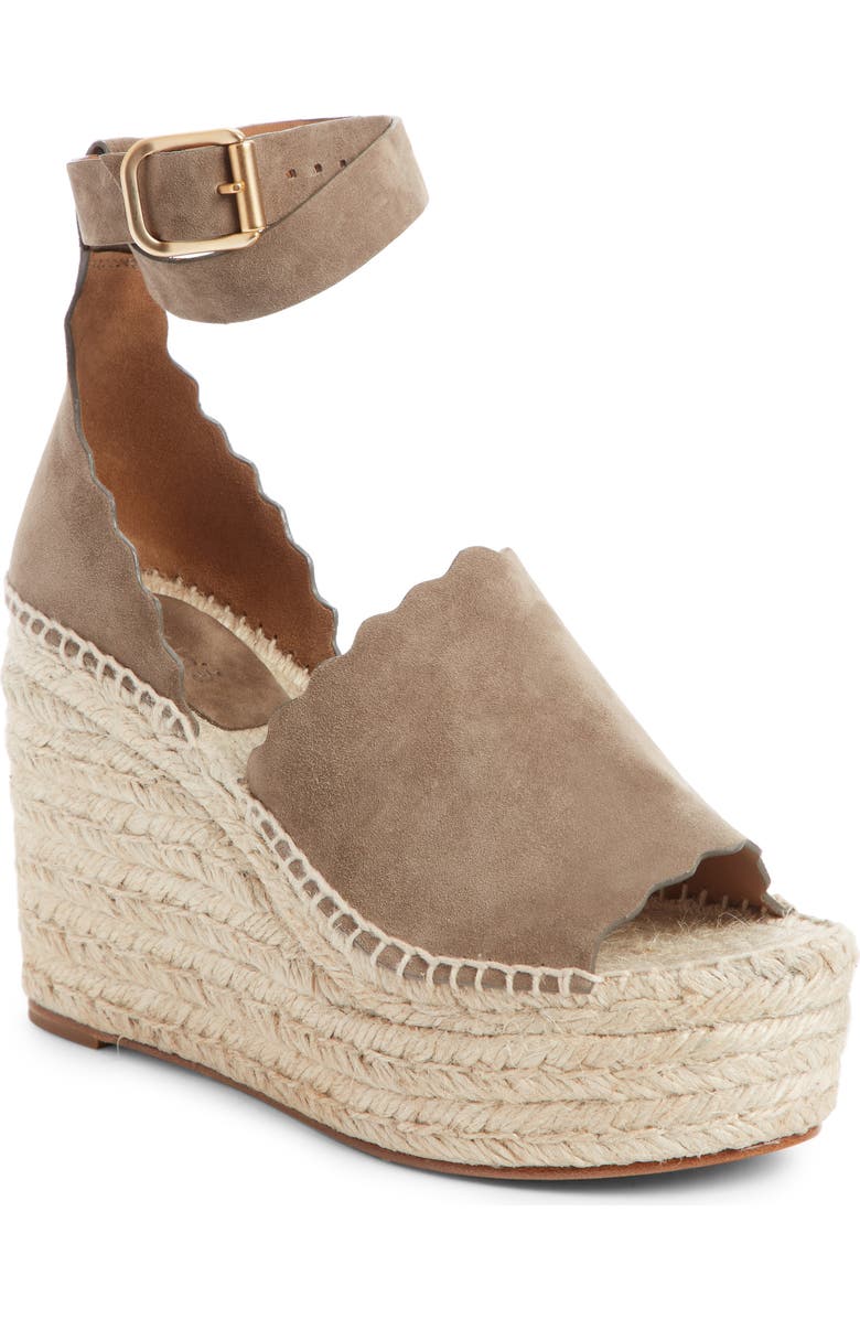 Chloé Lauren Espadrille Wedge Sandal, Main, color,