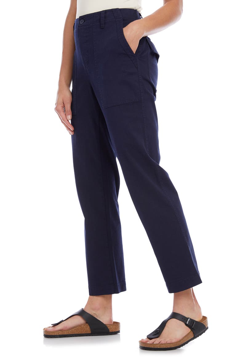 Cotton Blend Cargo Pants, Alternate, color, NAVY