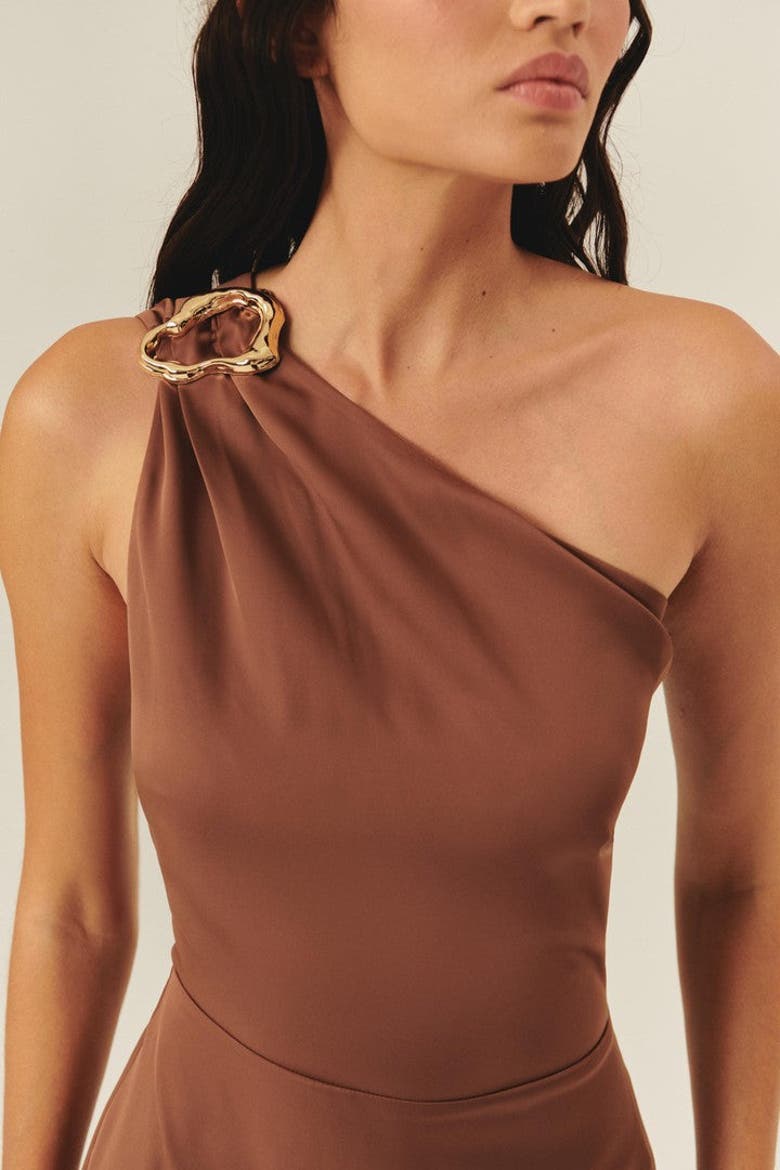 Zariah Maxi Dress, Alternate, color, BROWN
