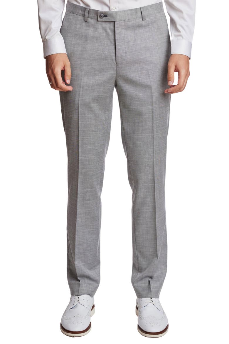 Modern Fit Downing Dress Pants, Main, color, LIGHT GREY SHARK