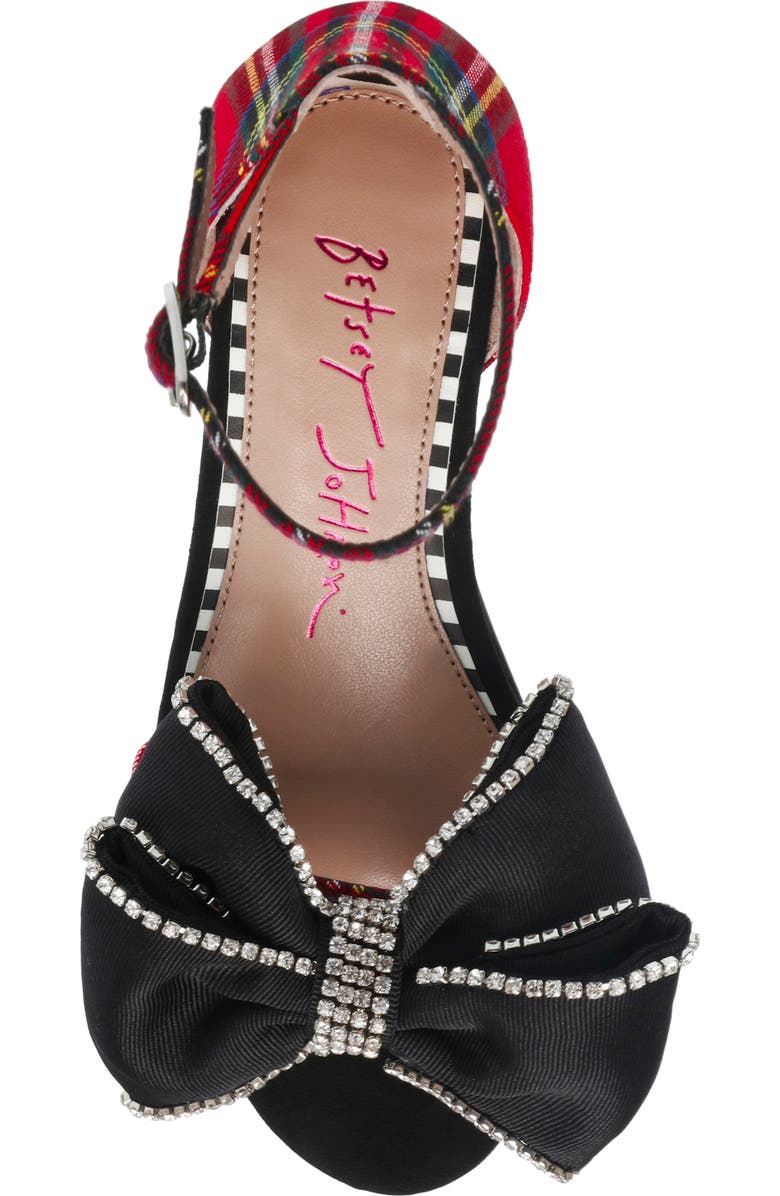 Betsey Johnson Kids' Zayle Rhinestone Plaid Sandal, Alternate, color,