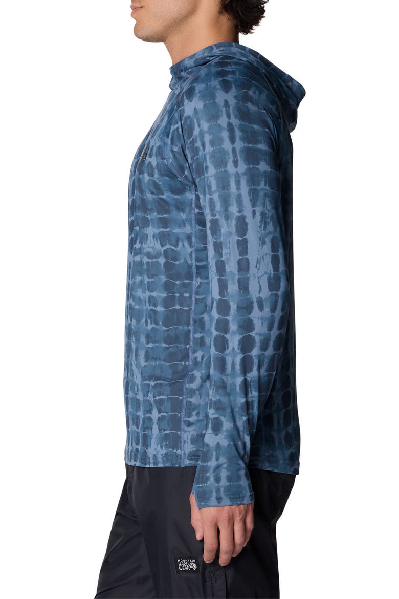 Crater Lake Long Sleeve Hoodie, Alternate, color, ADRIATIC BLUE PRISMATIC PRINT