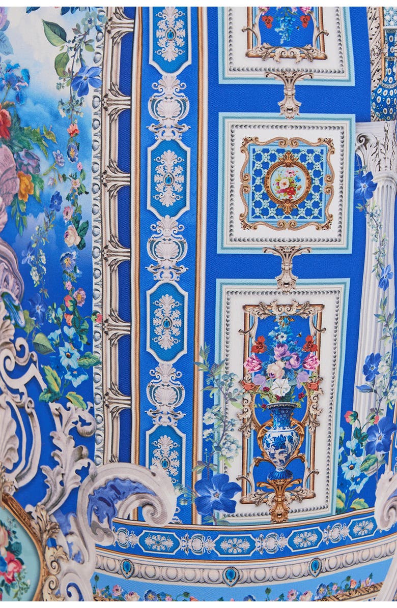 Camilla Mid Length Boardshort With Elastic Waist, Alternate, color, Ottoman Opulence