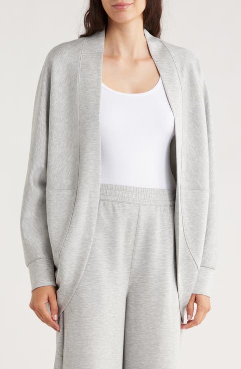 Long Sleeve Scuba Knit Cocoon Cardigan