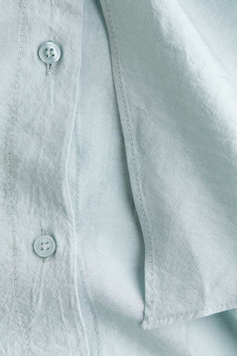 Scarf-detail Shirt, Alternate, color, Light dusty turquoise