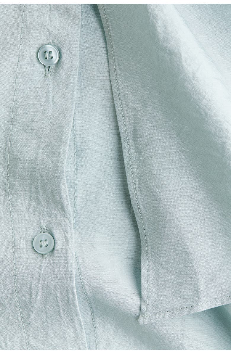 H&M Scarf-detail Shirt, Alternate, color, Light Dusty Turquoise