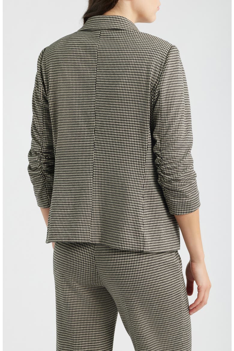 Scrunch Sleeve Houndstooth Blazer, Alternate, color, ANNE BLACK/ VICUNA