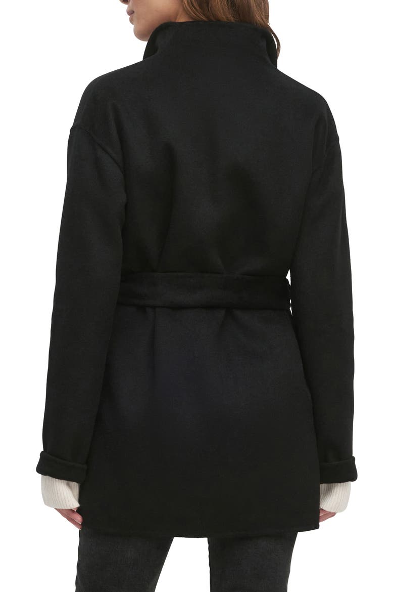 The Jasper Wool Blend Wrap Coat, Alternate, color, BLACK