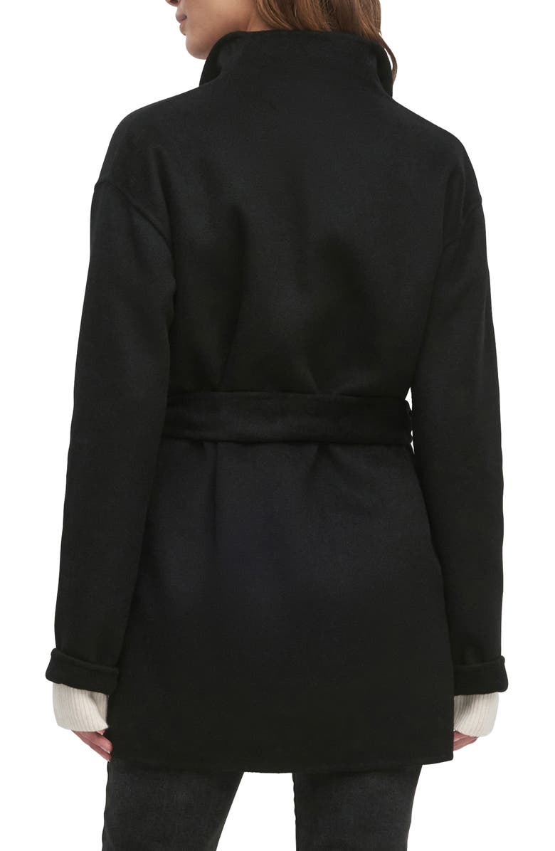 Favorite Daughter The Jasper Wool Blend Wrap Coat, Alternate, color, Black