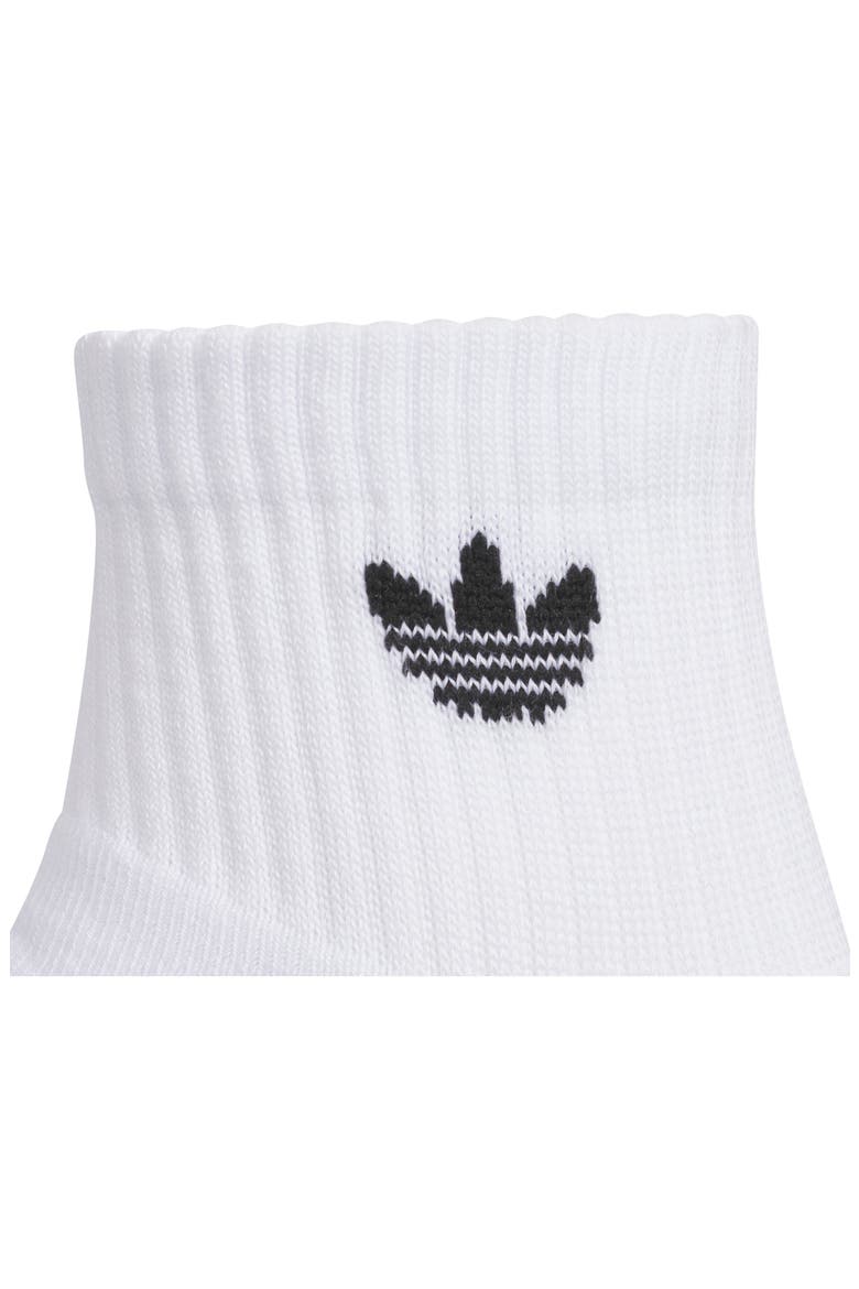 Kids' Originals Trefoil Assorted 6-Pack Quarter Socks, Alternate, color, WHITE/ BLACK