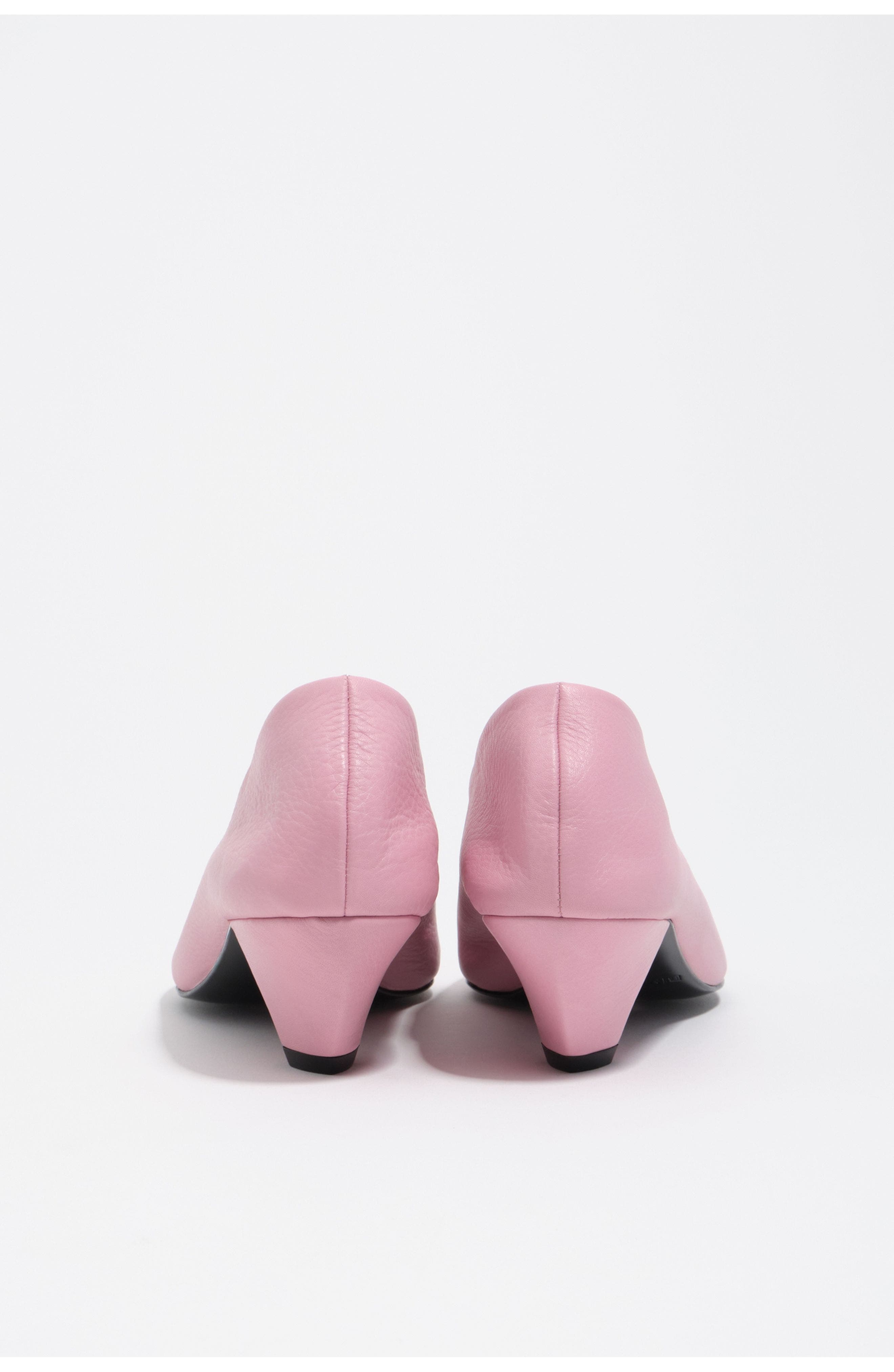 Leather Mid-Heel Shoe., Alternate, color, LIGHT PINK