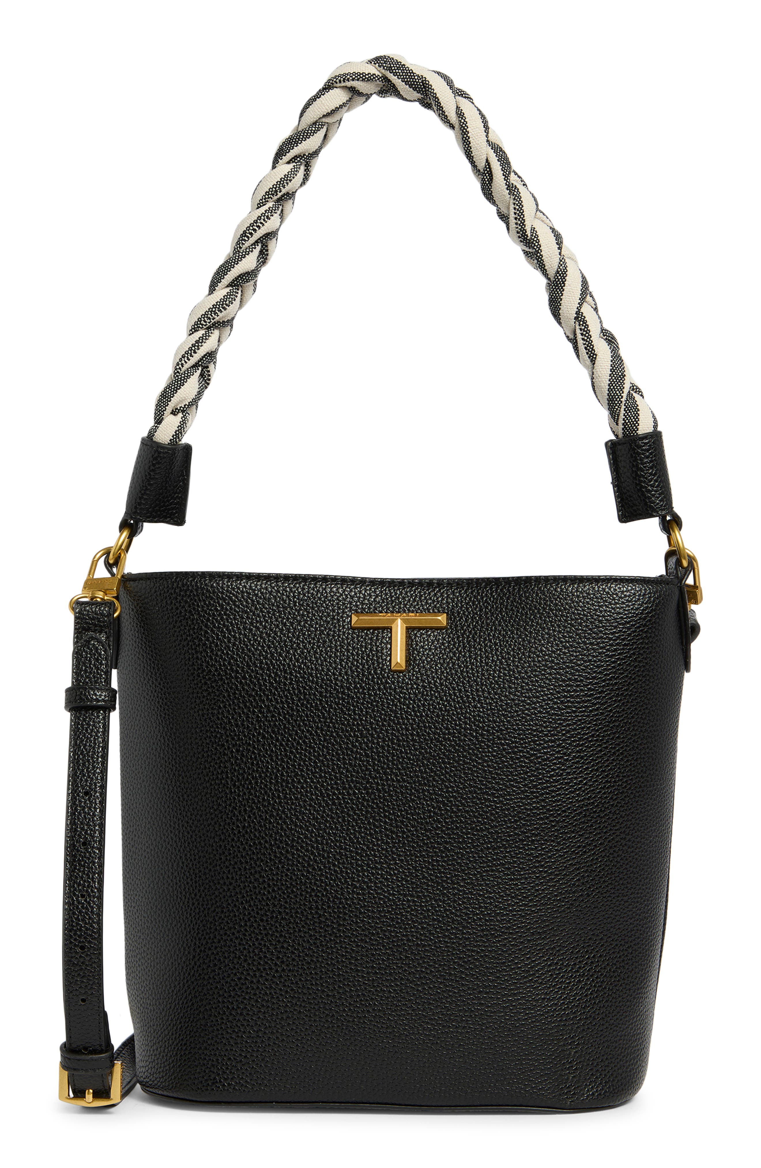 T Tahari Clayton Shoulder Bag, Main, color, Black