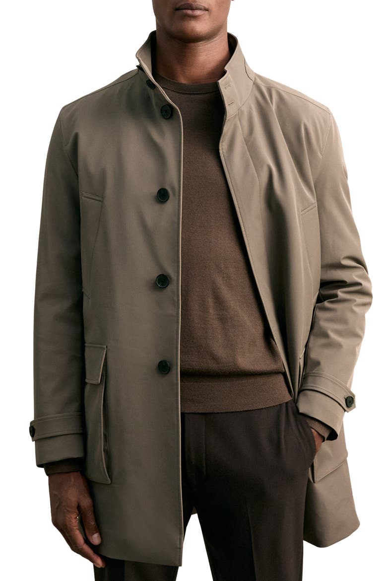 Player Water Resistant Coat, Main, color, MUSHROOM BROWN