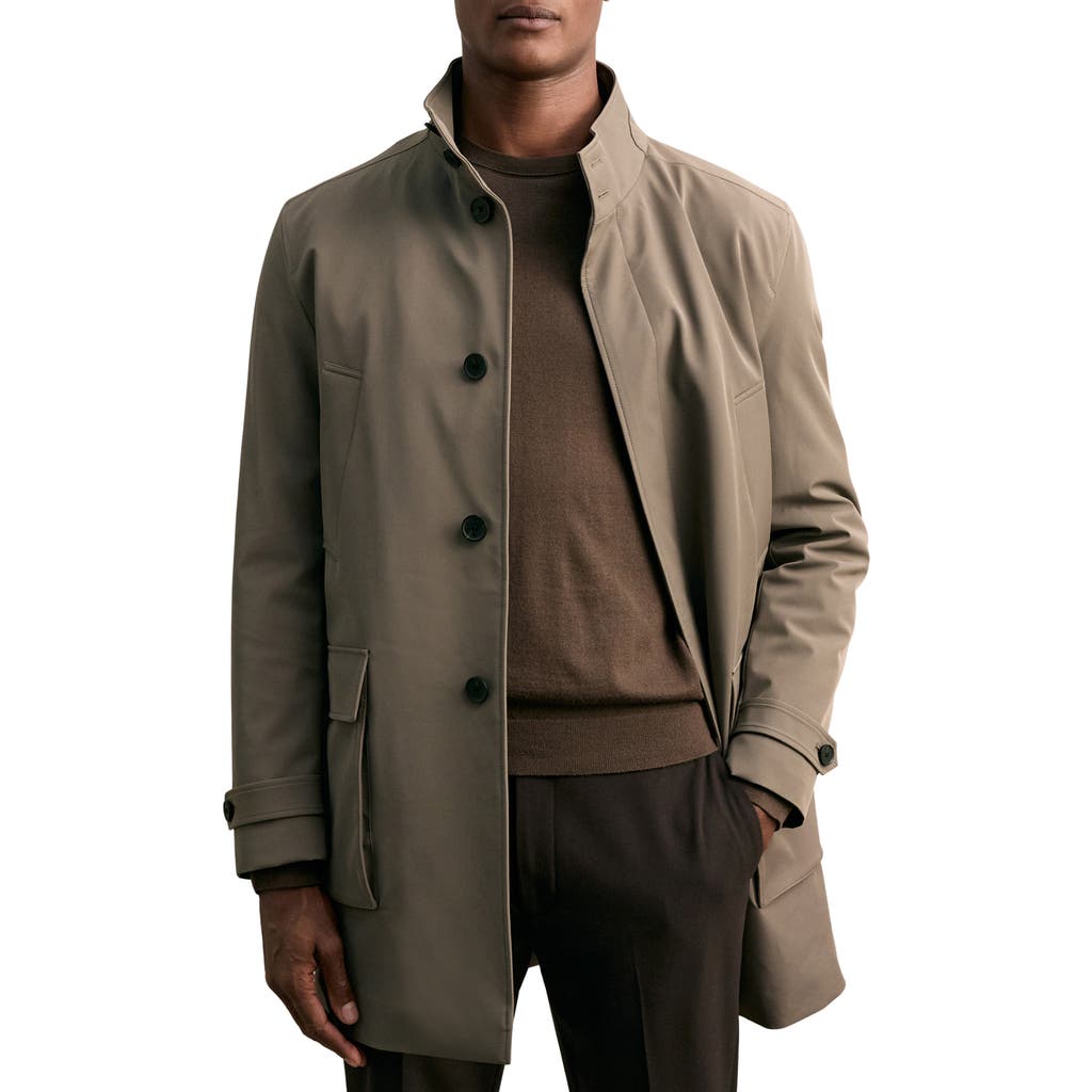 Reiss Player Water Resistant Coat In Brown