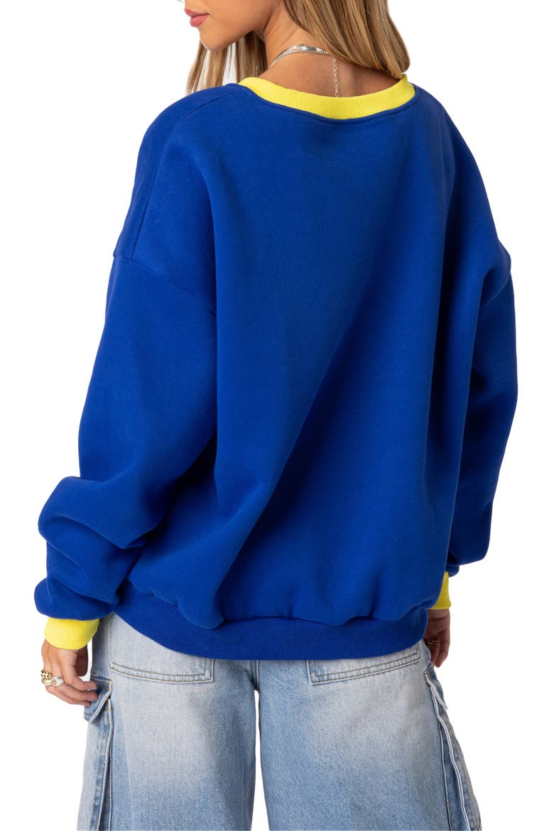 Italy Oversize Sweatshirt, Alternate, color, BLUE