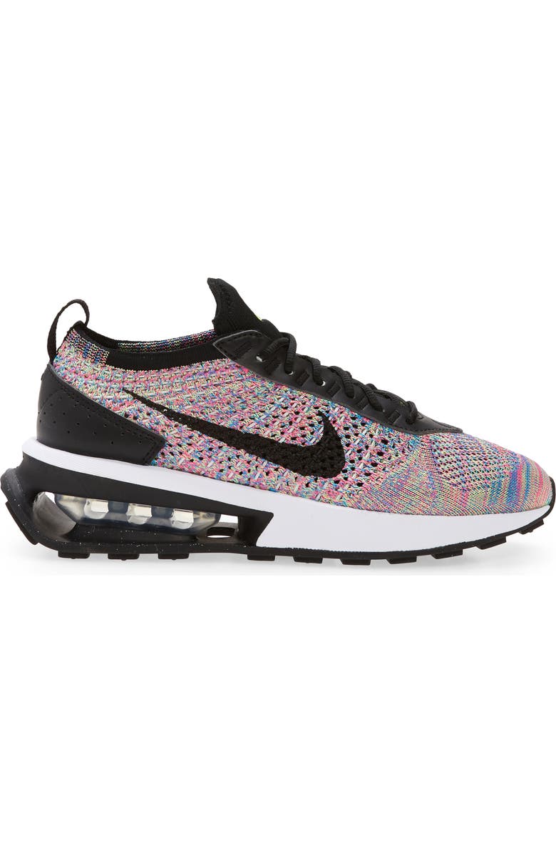 Nike Air Max Flyknit Racer Sneaker, Alternate, color, Green/ Black/ Pink/ Blue