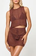 LSPACE Sander Open Stitch Cover-Up Tank