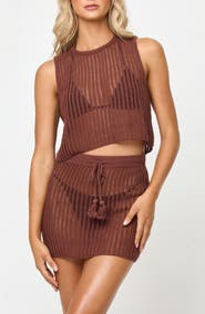 LSPACE Sander Open Stitch Cover-Up Tank