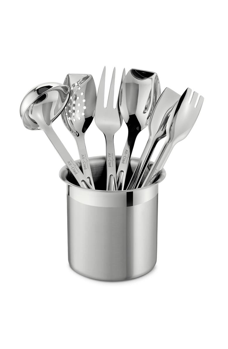 All-Clad Cook & Serve 6-Piece Kitchen Tool Set, Main, color, Silver