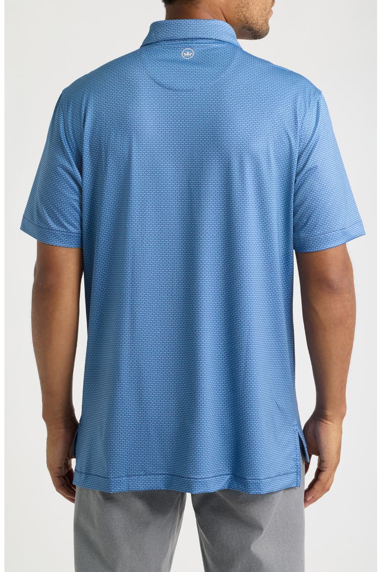 Hague Summer Comfort Microprint Performance Jersey Polo, Alternate, color, BALI BLUE
