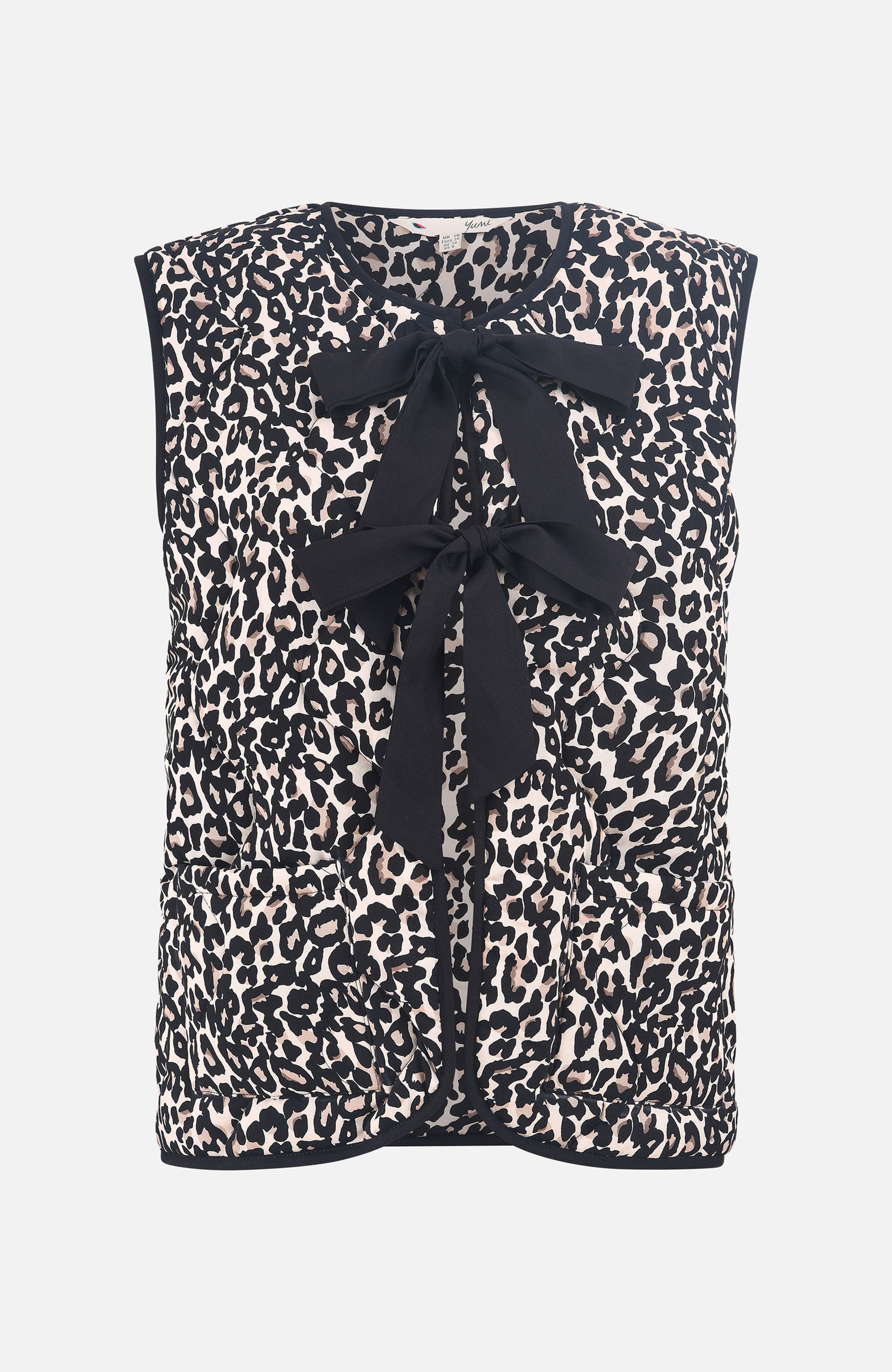Sleeveless Bow-Tie Leopard Waistcoat - image 2