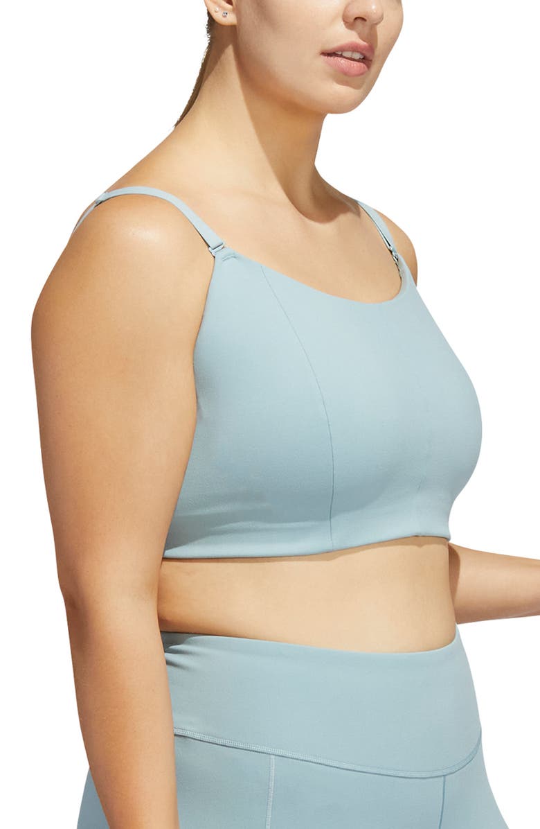 adidas Yoga Studio Recycled Polyester Blend Sports Bra, Alternate, color,