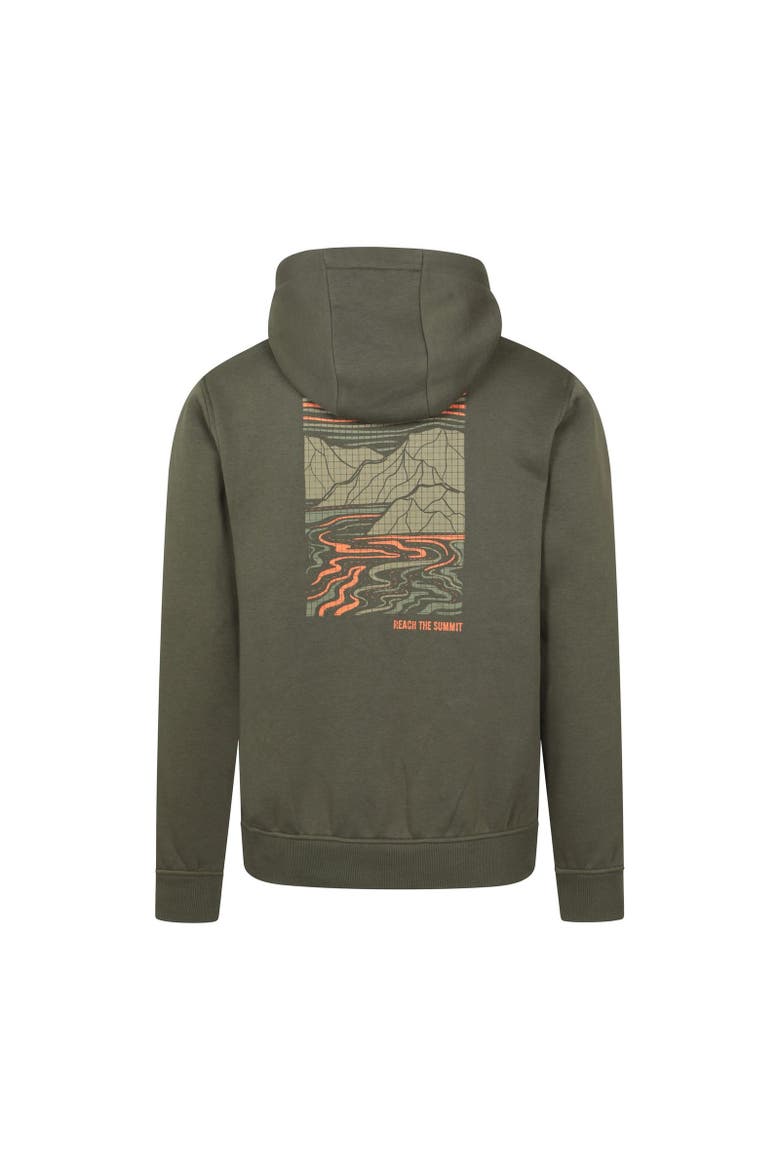 Reach The Summit Grid Hoodie, Alternate, color, Khaki Green
