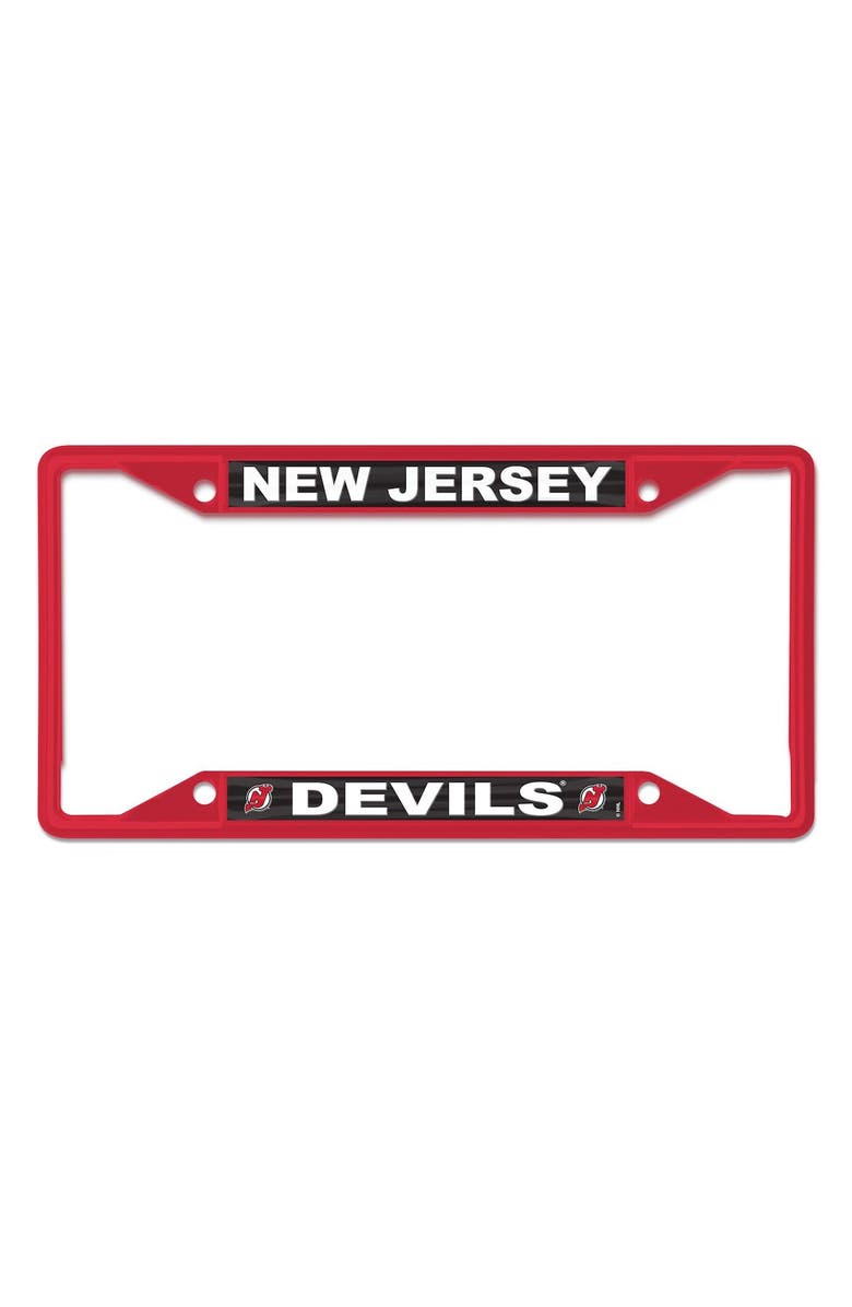 WINCRAFT New Jersey Devils Chrome Colored License Plate Frame, Main, color, 