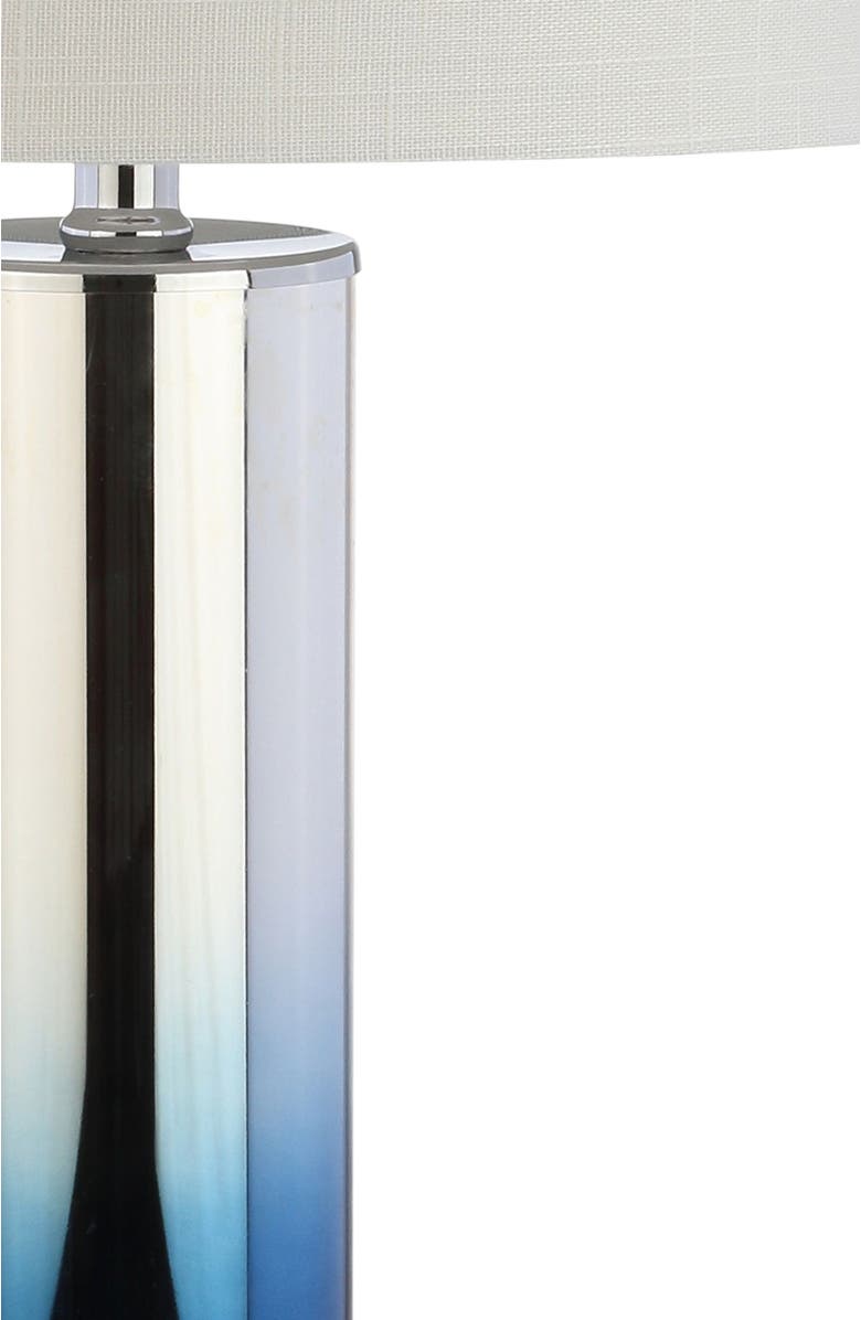 JONATHAN Y Edward 27" Glass /Crystal LED Table Lamp, Alternate, color, Blue