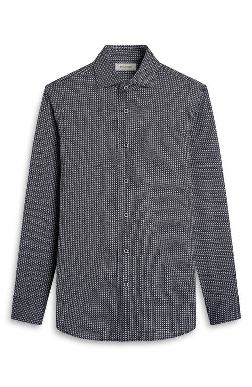 Bugatchi Devon Ooohcotton® Geo Print Button-up Shirt In Brown