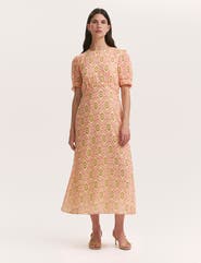 Finery London Mela Printed Midi Tea Dress