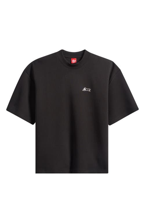 Icecream Outline Graphic Oversize T-shirt In Black