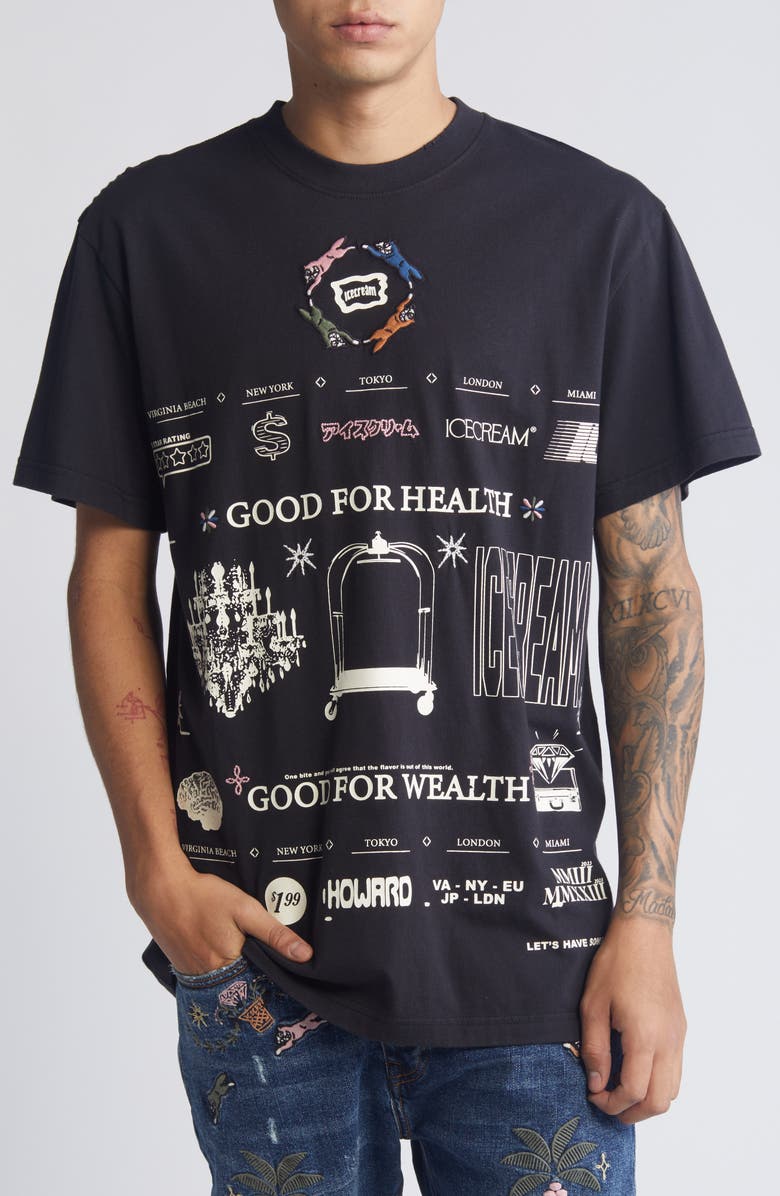 ICECREAM St. Tropez Oversize Cotton Graphic T-Shirt, Main, color, 