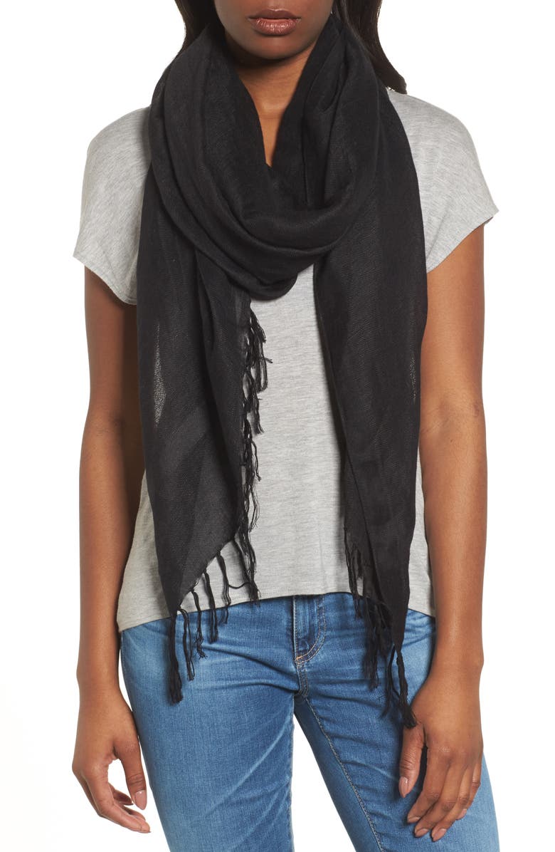 Nordstrom Linen Blend Scarf, Main, color,