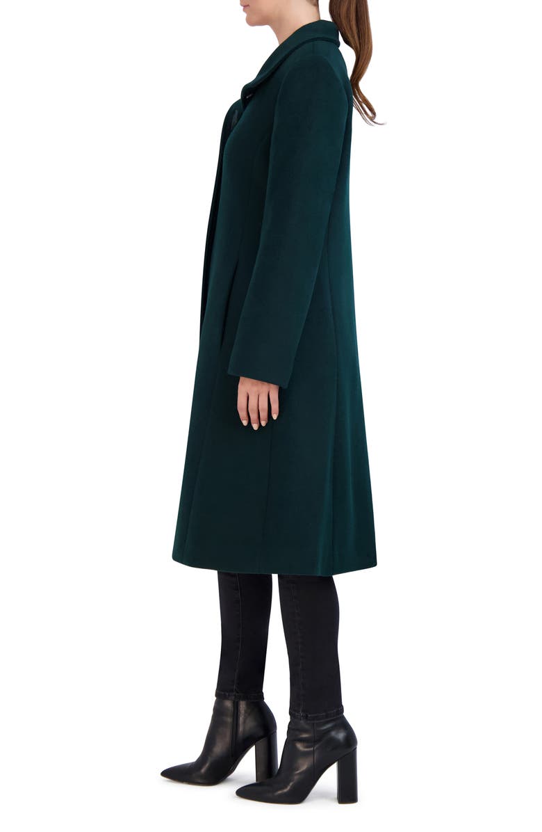 Cole Haan Signature Longline Wool Blend Coat, Alternate, color, Forest