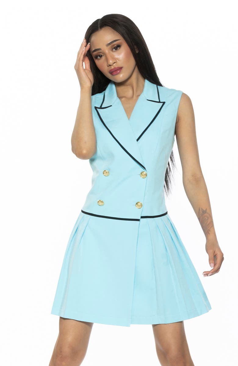 Alexia Admor Lilyana Sleeveless Fit & Flare Minidress, Alternate, color, Halogen Blue