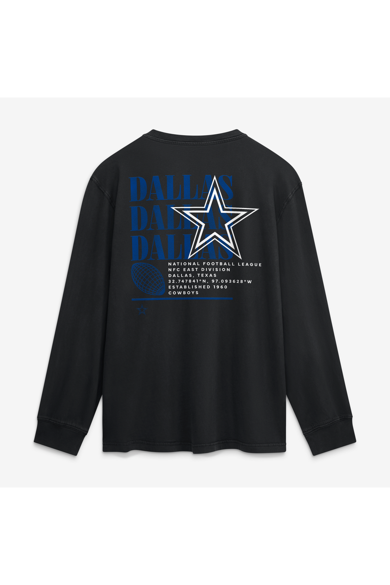 Men's Fanatics Black Dallas Cowboys Relaxed Fullback Drive Long Sleeve Fashion Top, Alternate, color, Black